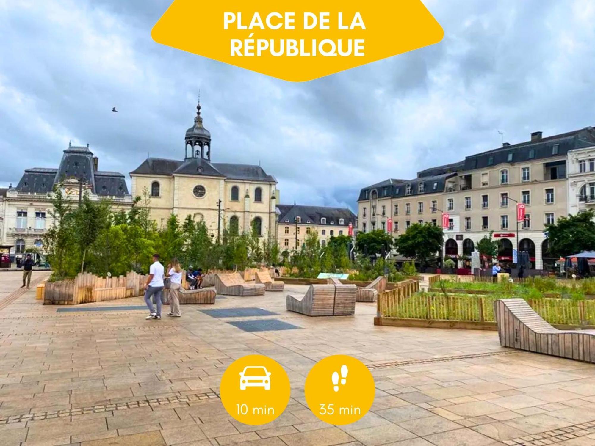 Ideal Groupe - Grands Espaces - 4 Chambres - Parking Gratuit - Proche Centre, Gare & Transports - Wifi - Offre Special De Reduction Jusqu'A -50 Le Mans Ngoại thất bức ảnh